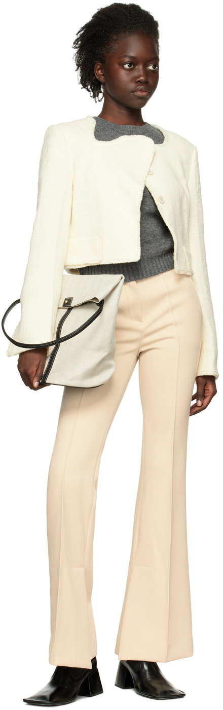 レクト RECTO GIANI SIGNATURE CURVED NECK JACKET CREAM recto3002510d92_1709683831179_