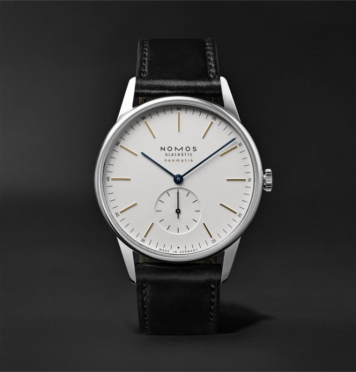 Photo: NOMOS Glashütte - At Work Orion Neomatik Automatic 39mm Stainless Steel and Leather Watch, Ref. No. 340 - White