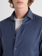 Caruso - Cotton and Cashmere-Blend Shirt - Blue