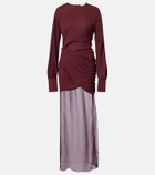 Nensi Dojaka Davina draped maxi dress