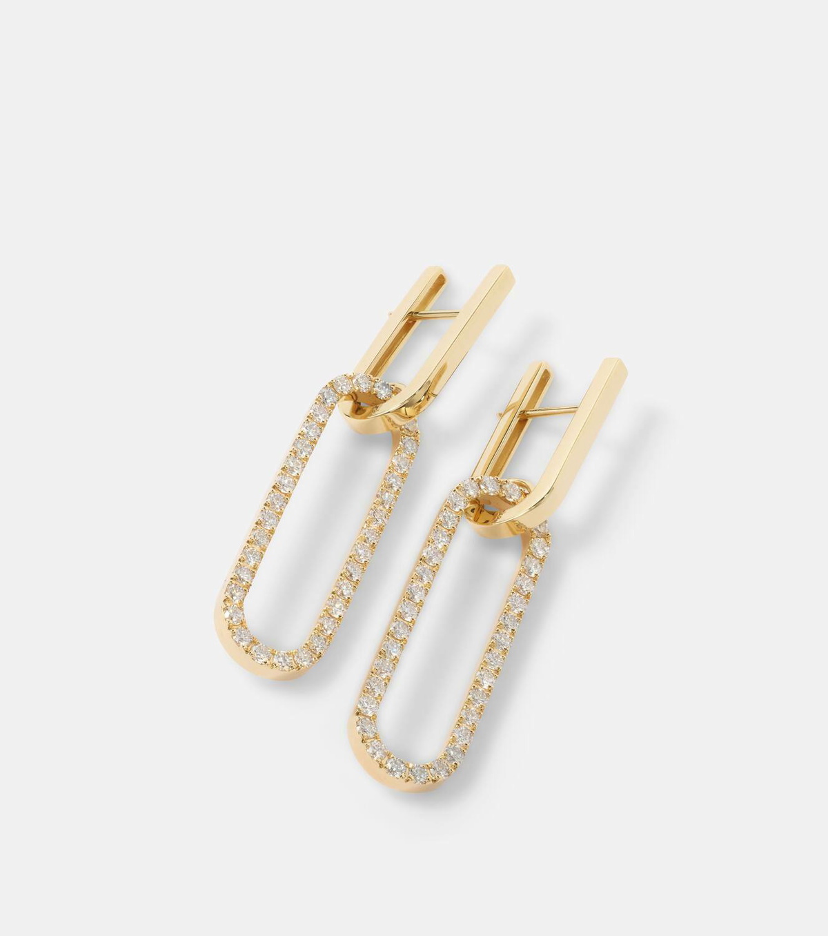 Bucherer Fine Jewellery Link 18kt gold hoop earrings with diamonds