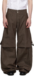 YAKU Brown Grandad Cargo Pants