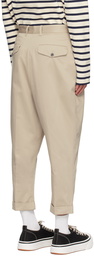 AMI Paris Beige Oversized Trousers