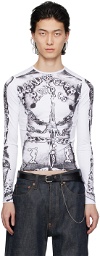Jean Paul Gaultier White 'The Gaultier Paris' Long Sleeve T-Shirt
