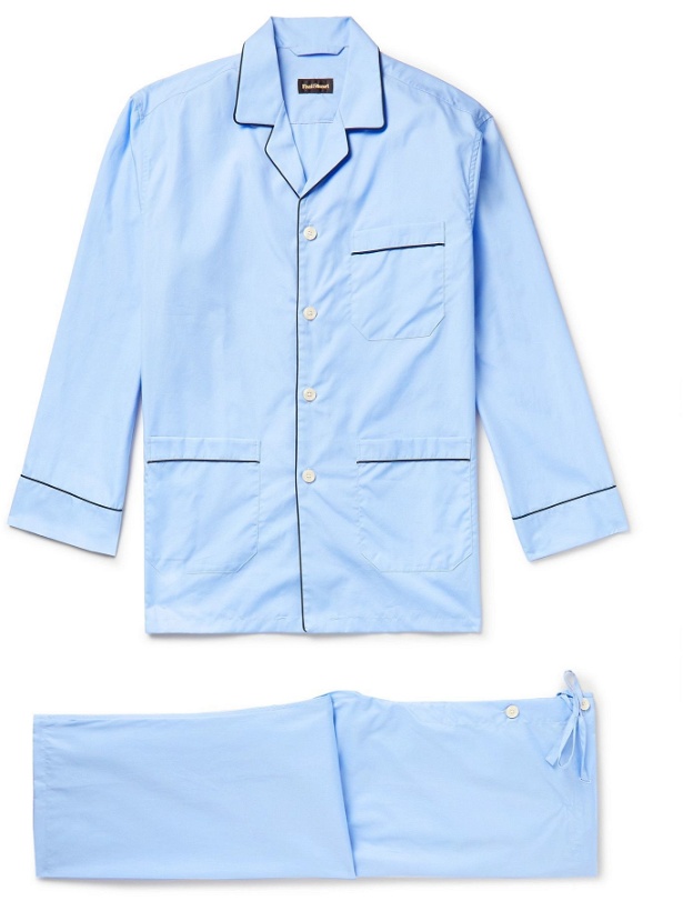 Photo: PAUL STUART - Cotton-Poplin Pyjama Set - Blue