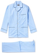 PAUL STUART - Cotton-Poplin Pyjama Set - Blue