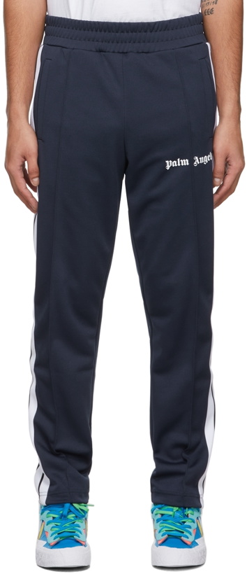 Photo: Palm Angels Navy Slim Track Pants