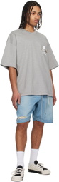 mastermind JAPAN Blue Inside-Out Denim Shorts