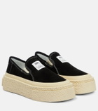 MM6 Maison Margiela - Suede platform slip-on sneakers