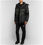 The North Face - V-Stok Faux Fur-Trimmed Quilted Canvas-Panelled Shell Hooded Down Parka - Gray