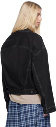Acne Studios Black Cropped Denim Jacket