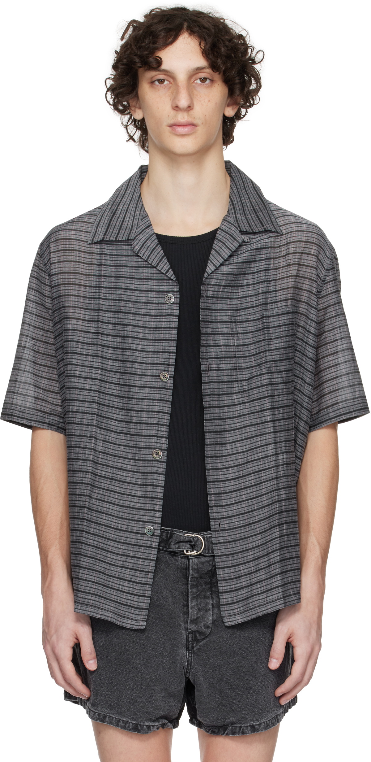 OUR LEGACY Gray Heusen Shortsleeve Shirt Our Legacy