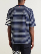 Thom Browne - Striped Cotton T-Shirt - Blue