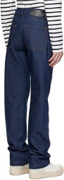 AMI Alexandre Mattiussi Blue Straight-Fit Jeans
