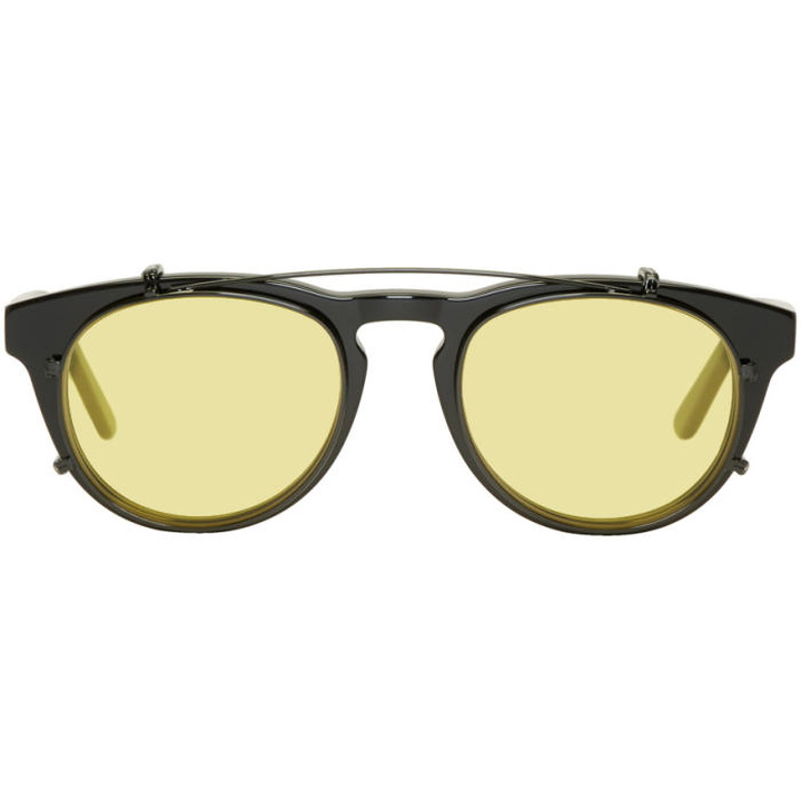 Photo: Han Kjobenhavn Black and Yellow Timeless Clip-On Sunglasses