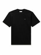 NN07 - Adam 3209 Logo-Embroidered Pima Cotton-Jersey T-Shirt - Black