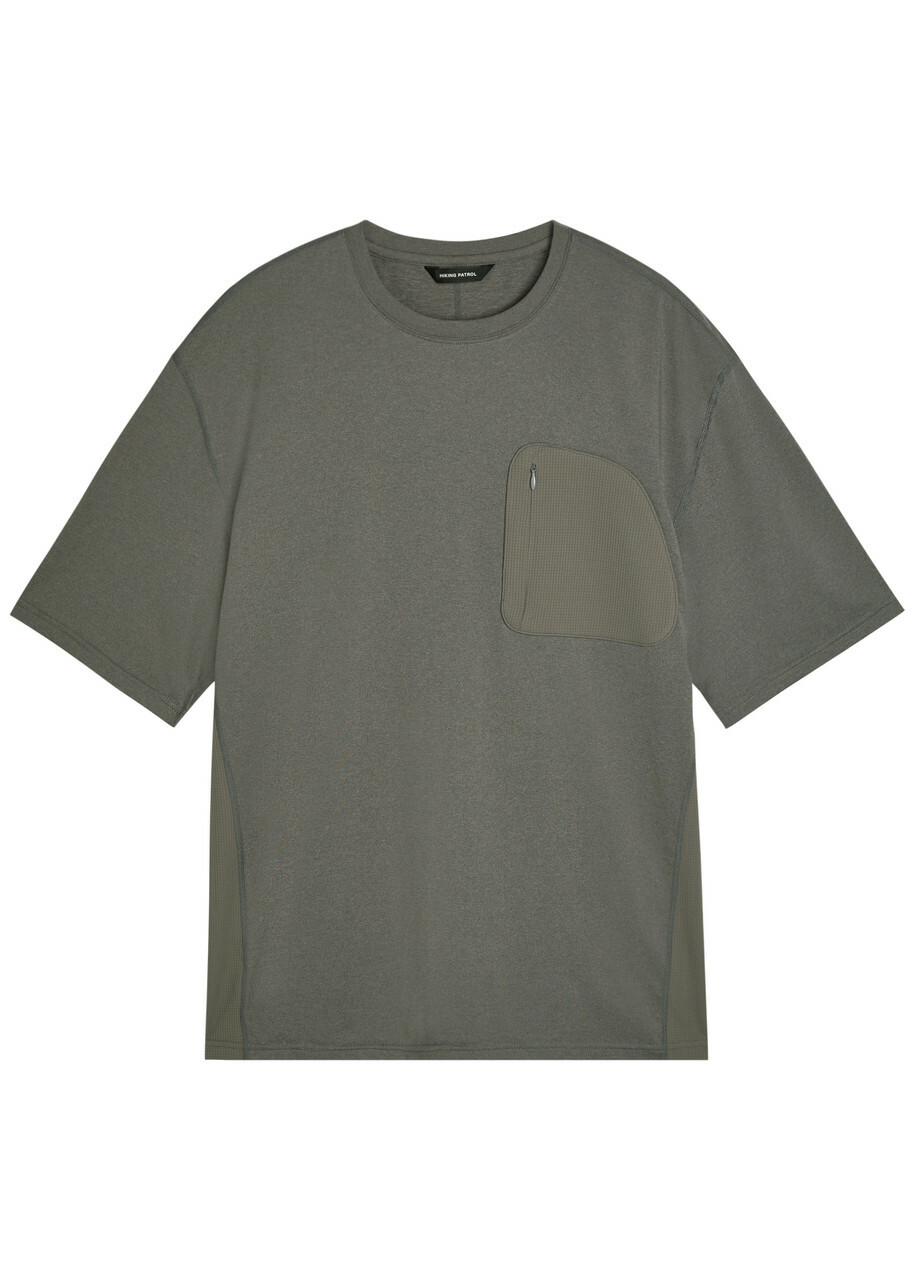 Hiking Patrol Panelled Stretch-jersey T-shirt Grey