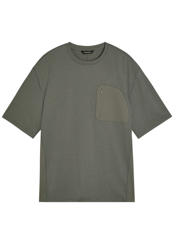 Photo: Hiking Patrol Panelled Stretch-jersey T-shirt Grey
