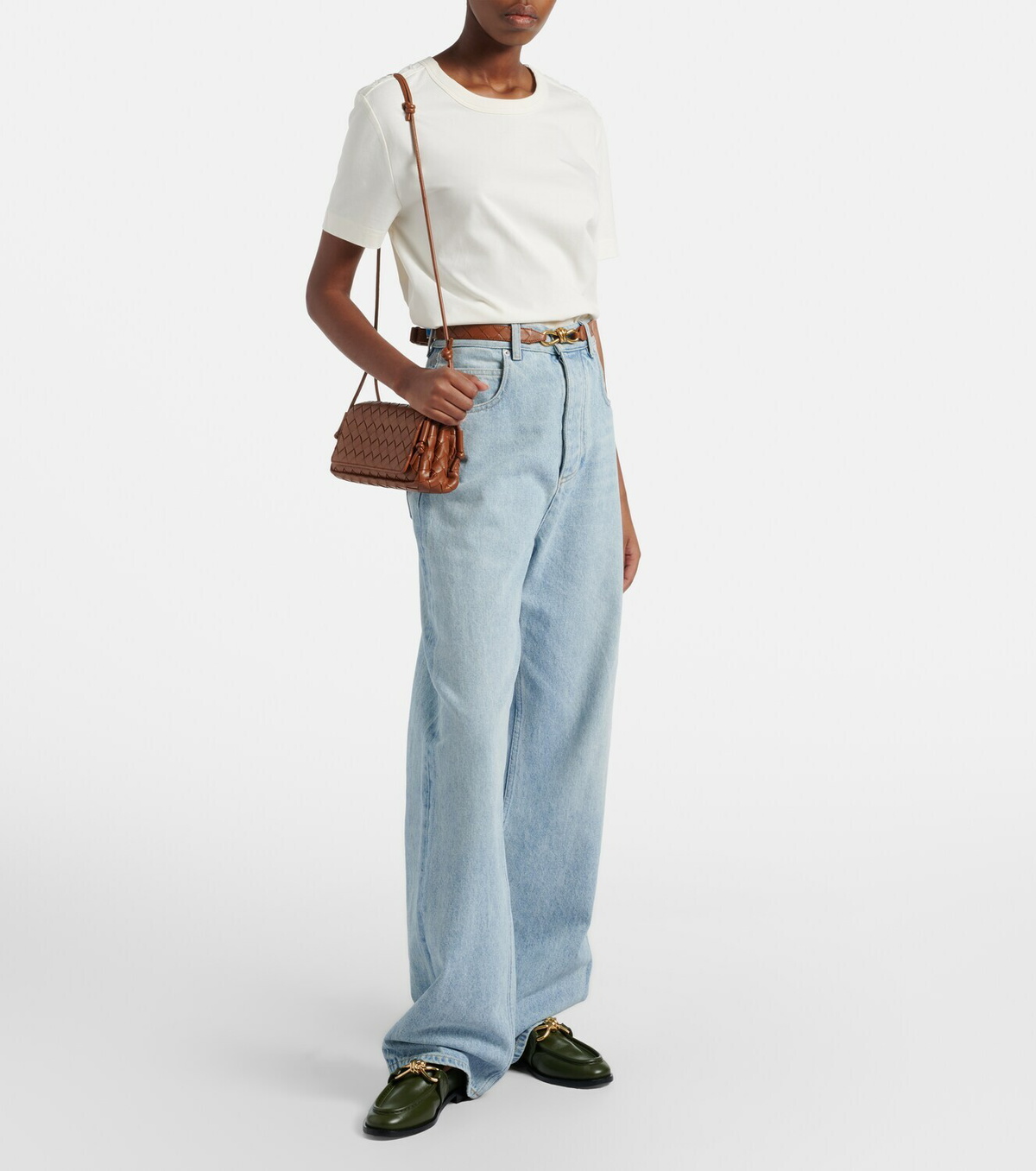 Bottega Veneta Notturno Intrecciato leather crossbody bag