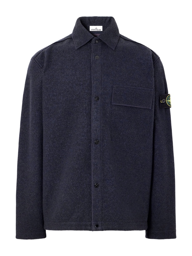 Photo: Stone Island - Micro Bouclé Overshirt - Blue
