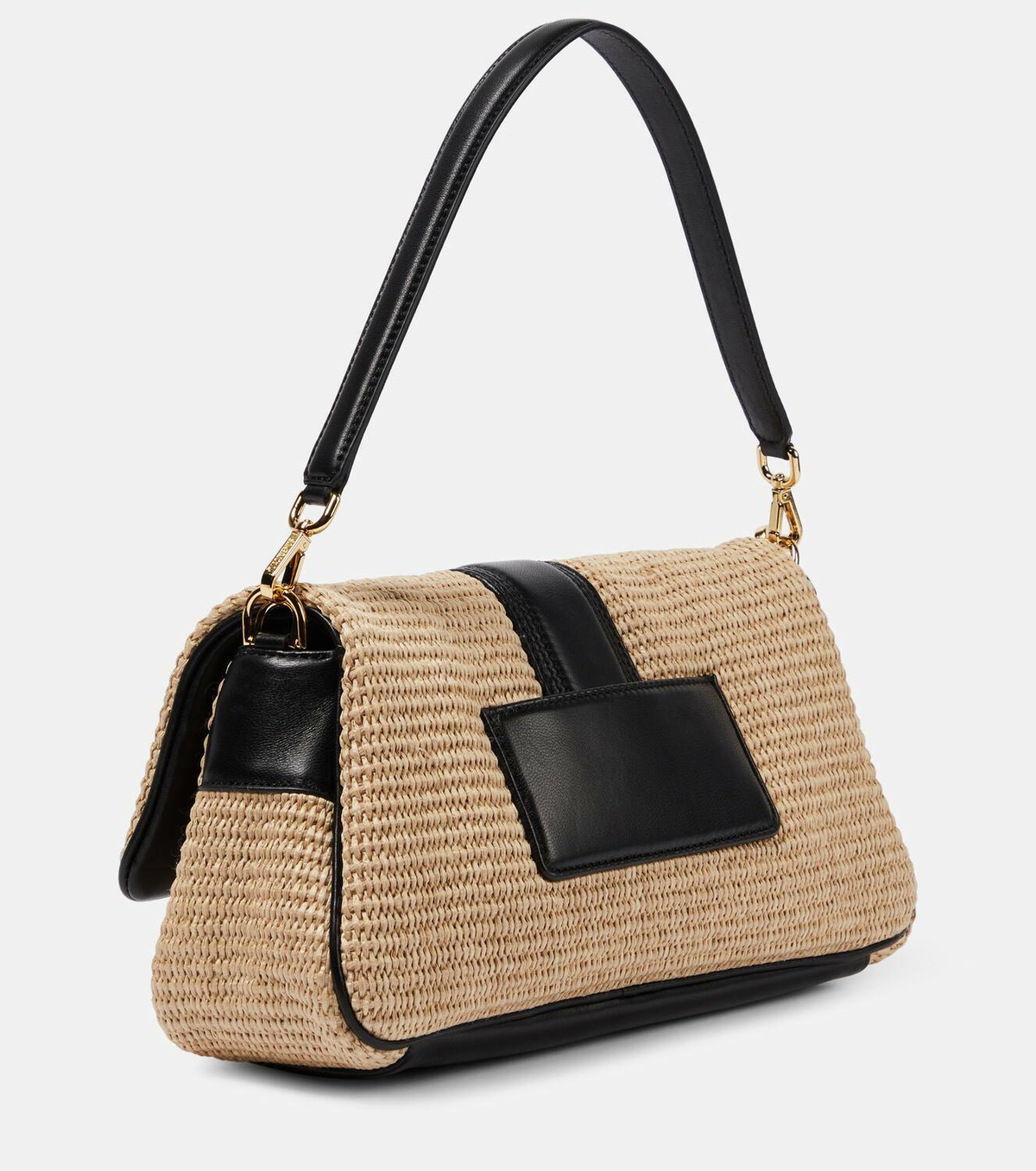 Jacquemus Le Bambimou Medium raffia-effect shoulder bag
