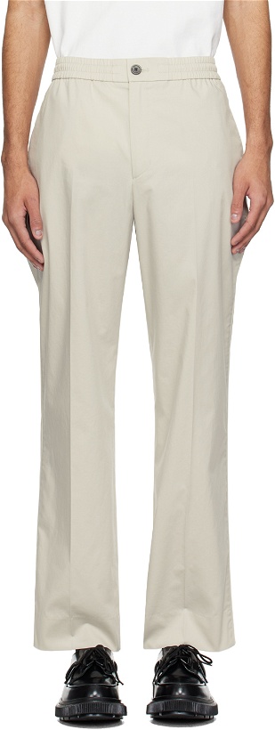Photo: Solid Homme Gray Concealed Drawstring Trousers