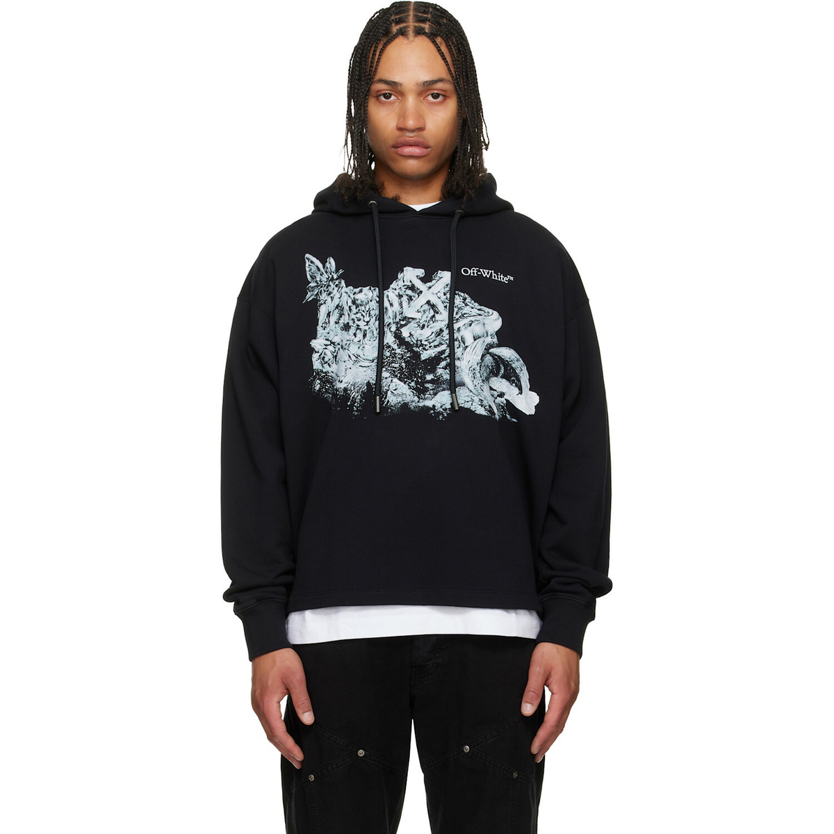 Off-White Black Eagle Rock Loose Hoodie