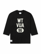WTAPS - Logo-Print Cotton-Blend Jersey T-Shirt - Black
