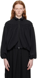 Y's Black Gathered Jacket