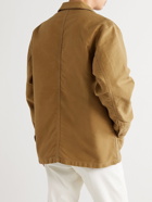 Nudie Jeans - Carson Appliquéd Organic Cotton-Moleskin Chore Jacket - Brown