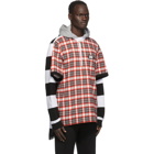 Burberry Black and Red Check Reconstructed Rugby shirt