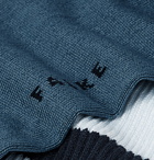 FALKE - Colour-Block Stretch-Knit Socks - Blue