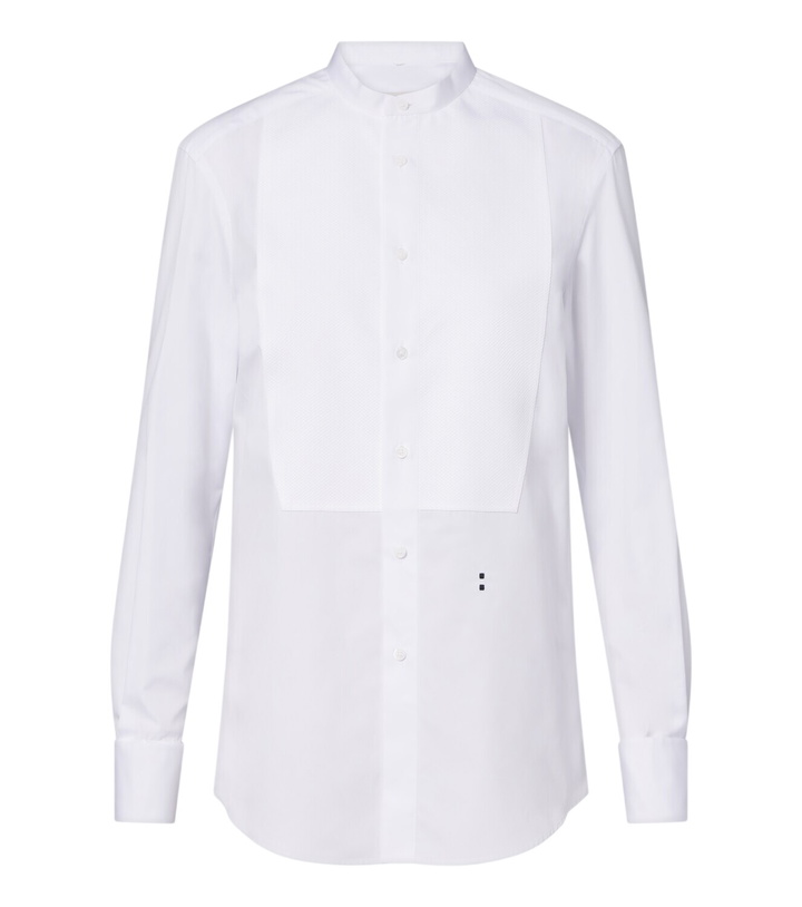 Photo: Fendi Piqué-trimmed cotton poplin shirt