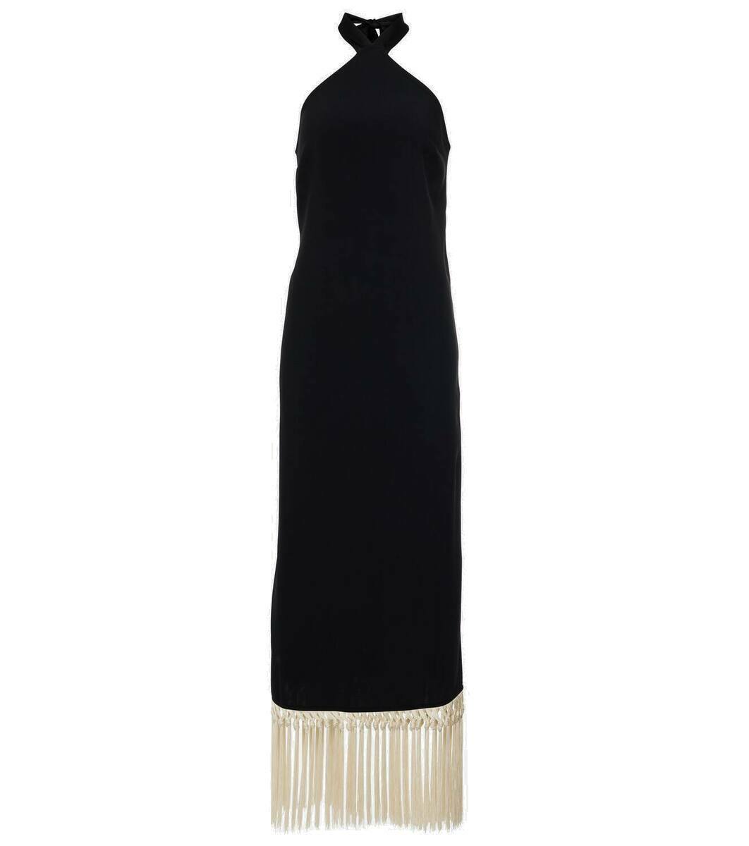 ワンピースその他 Taller Marmo Black dress in crepe cady with scarf OOO crêpe cady kaftan in black - Taller Marmo | Mytheresa