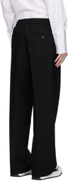 AMI Paris Black Elasticized Trousers