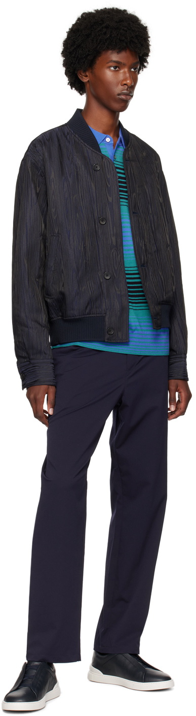 PS by Paul Smith Navy Graphic Pattern Bomber