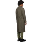 R13 Green Herringbone Double-Breasted Coat