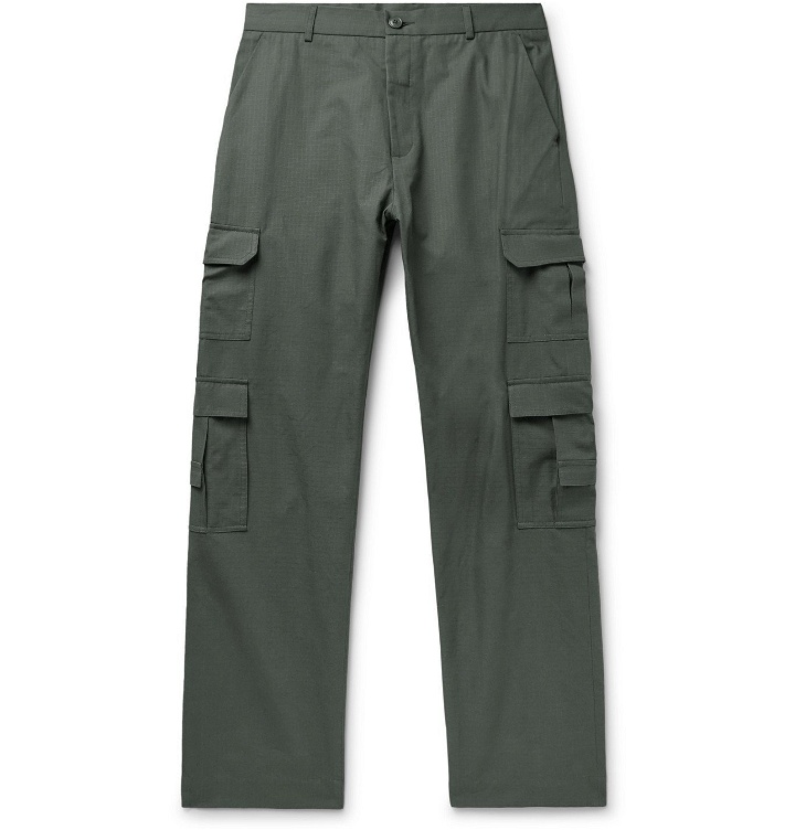 Photo: Martine Rose - Grow Cotton-Ripstop Cargo Trousers - Green