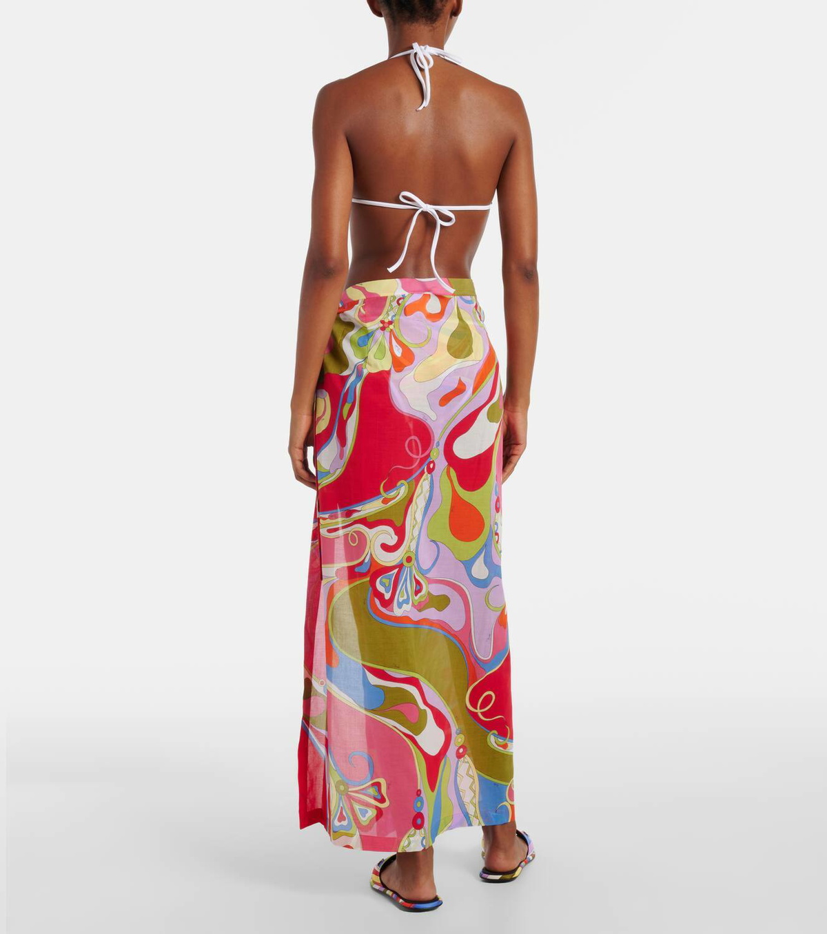 Pucci Orchidee cotton muslin beach cover-up