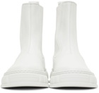 Virón SSENSE Exclusive White Apple Leather 1997 Chelsea Boots