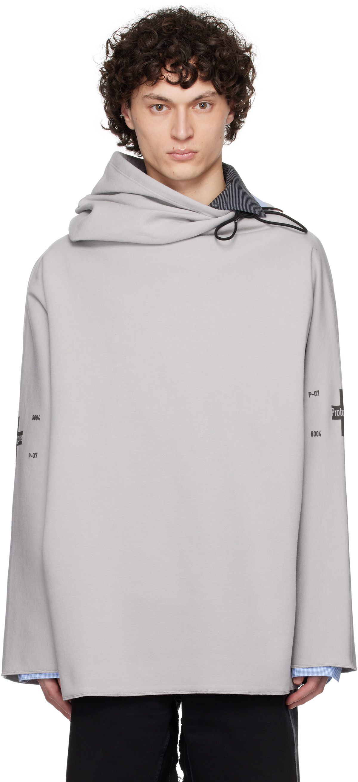 【関税込み】Prototypes ブラック Twisted Hood 長袖フーディ Prototypes Red Twisted Hood Longsleeve Hoodie PROTOTYPES