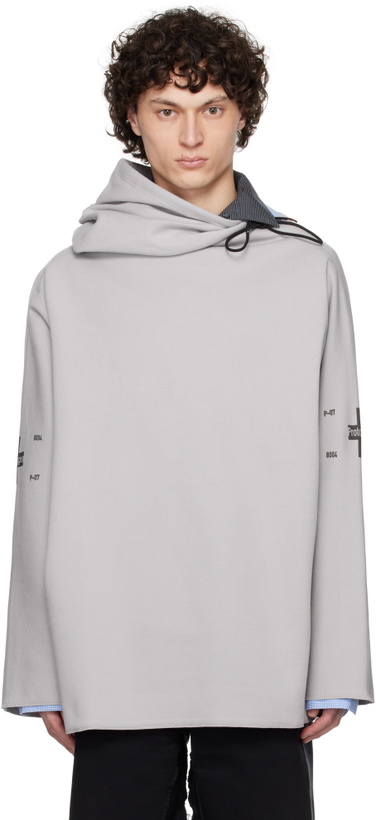 Photo: Prototypes Gray Waffle Twisted Hoodie