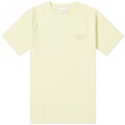 Maison Kitsuné Men's Mini Handwriting Comfort T-Shirt in Chalk Yellow