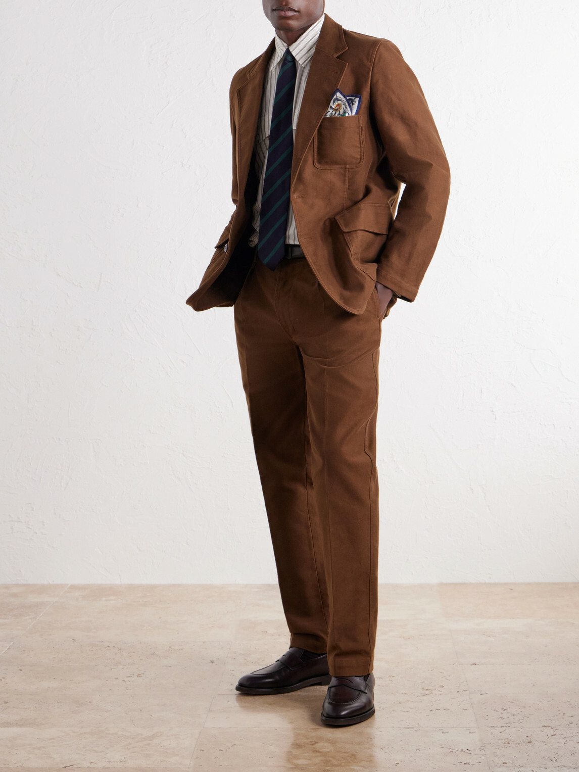 Drake's - Mk. IV Cotton-Moleskin Blazer - Brown