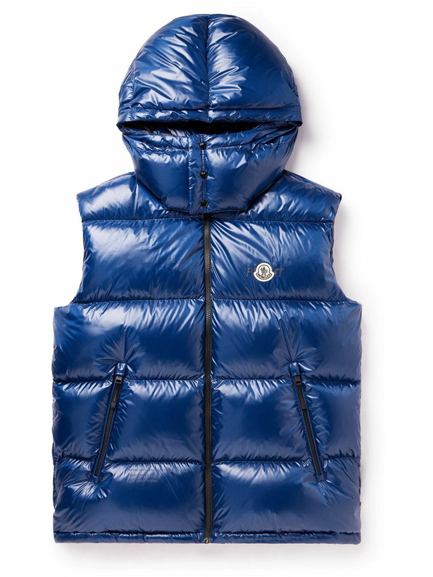 Photo: Moncler Genius - 7 Moncler FRGMT Hiroshi Fujiwara Quilted Shell Hooded Down Gilet - Blue