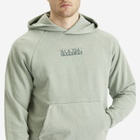 Napapijri Men's Split Logo Hoodie in Green Mil G1