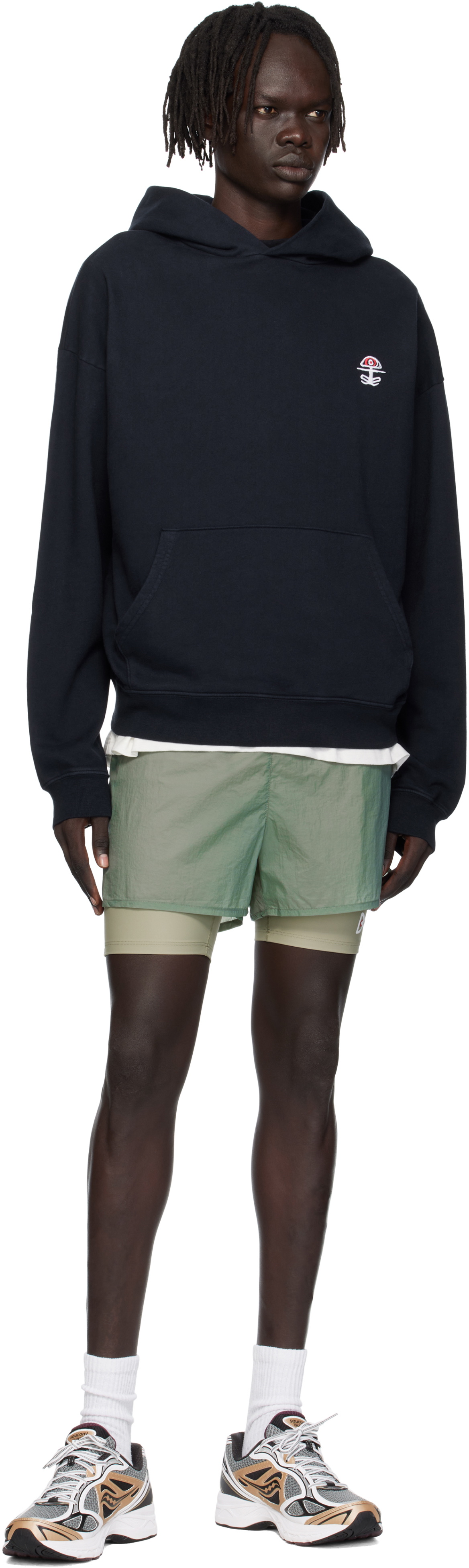 District Vision Navy California Cotton Hoodie