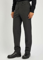 Oliver Spencer Fishtale Herringbone Cotton-blend Trousers Grey