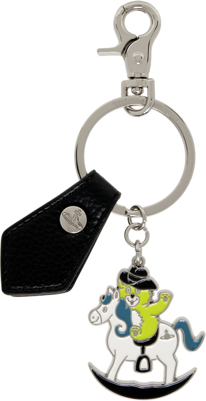 Photo: Vivienne Westwood Silver & Black Rocking Horse Teddy Keychain