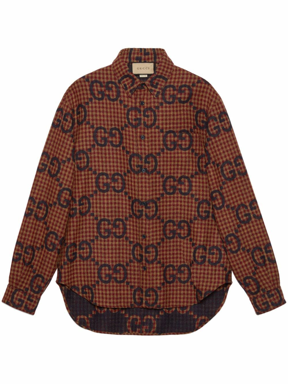 Maxi GG Jacquard Canvas Shirt in Beige - Gucci